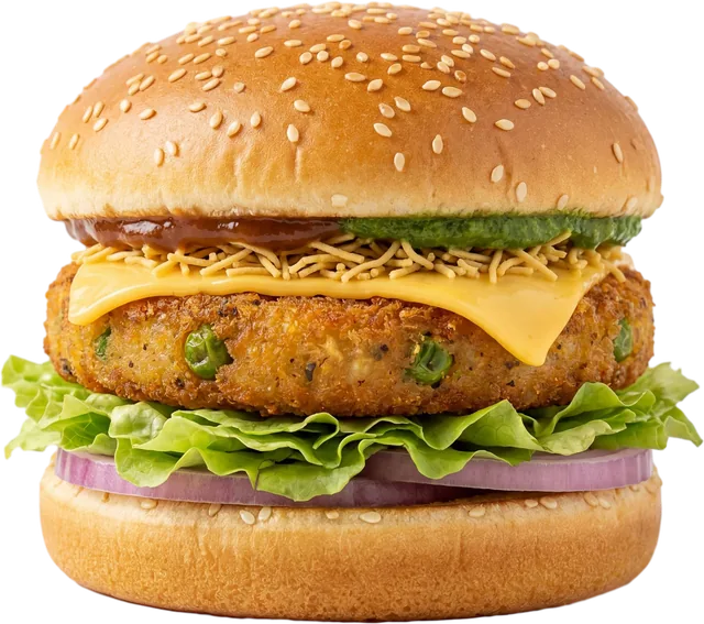 Aloo Tikki Maharaja, photographed against a plain background
