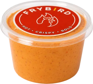 Peri Peri Mayo, photographed against a plain background
