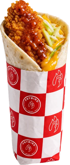 Chipotle Crunch Wrap, photographed against a plain background